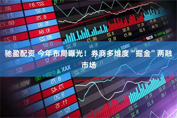 驰盈配资 今年布局曝光！券商多维度“掘金”两融市场