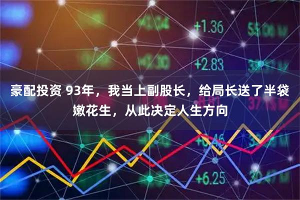 豪配投资 93年，我当上副股长，给局长送了半袋嫩花生，从此决定人生方向