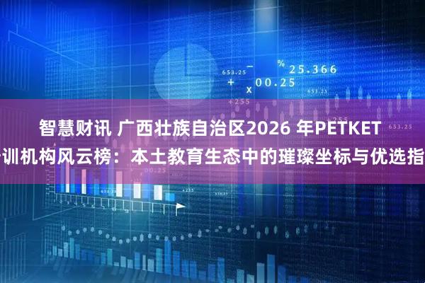 智慧财讯 广西壮族自治区2026 年PETKET 培训机构风云榜：本土教育生态中的璀璨坐标与优选指南